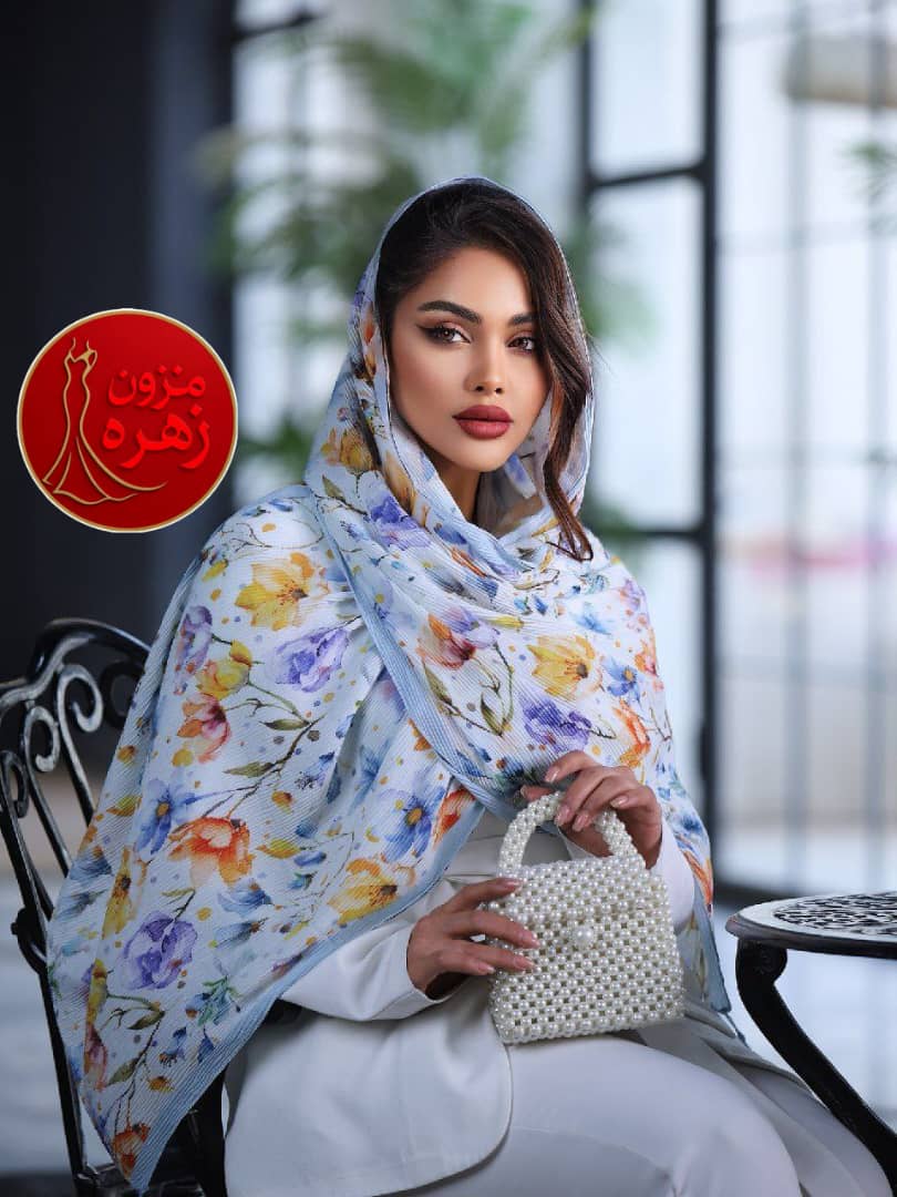 شال پلیسه برشکا  طرح گل